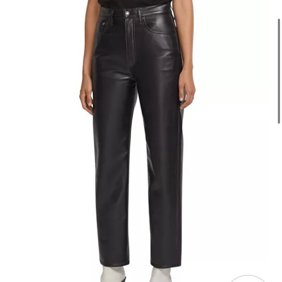 Agolde 90s Fitted Recycled Leather Pants,All Products : American Fashion Style Bags On Sale